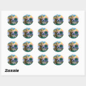Shih Tzus (vier) Ronde Sticker (Vel)