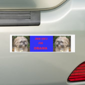 Shih Tzu's voor Obama Bumpersticker (Op auto)