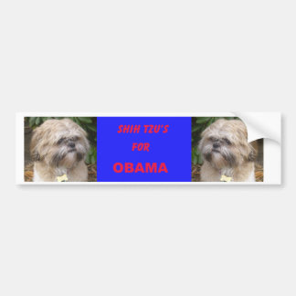 Shih Tzu's voor Obama Bumpersticker