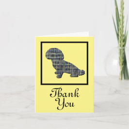 Shihpoo Dog SilhouetteDankuwel Wenskaart Kaart