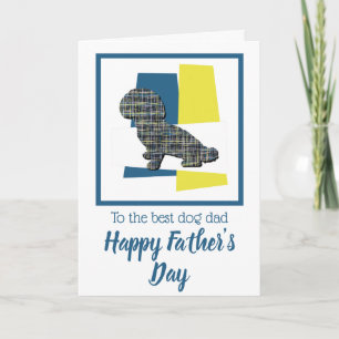 Shihpoo-hond Silhouette Driekleur Vaderdagkaart Kaart