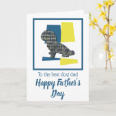 Shihpoo-hond Silhouette Driekleurige Vaderdagkaart Kaart (Gele Bloem)