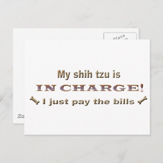 shihtzu briefkaart (Voorkant / Achterkant)