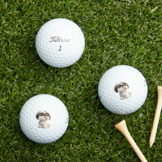 Shihtzu Golf Balls Golfballen (Insitu Gras)