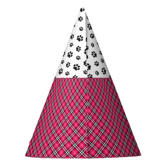 Shihtzu Puppy Dogs a Nerd Pink Birthday Party Pett Feesthoedjes (Achterkant)