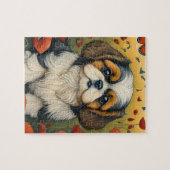 Shihtzu puppy krijt kunst puzzel (Horizontaal)
