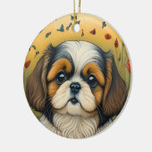 Shihtzu puppy ornament cadeau idee (Links)
