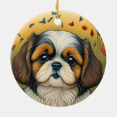 Shihtzu puppy ornament cadeau idee (Achterkant)