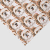 Shihtzu schattig hond gezicht handgetekend tissuepapier (Detail)
