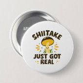 Shiitake is net echt ronde button 7,6 cm (Voorkant /achterkant)