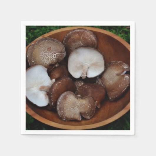 Shiitake Mushroom Paper Napkin Servetten (Voorkant)
