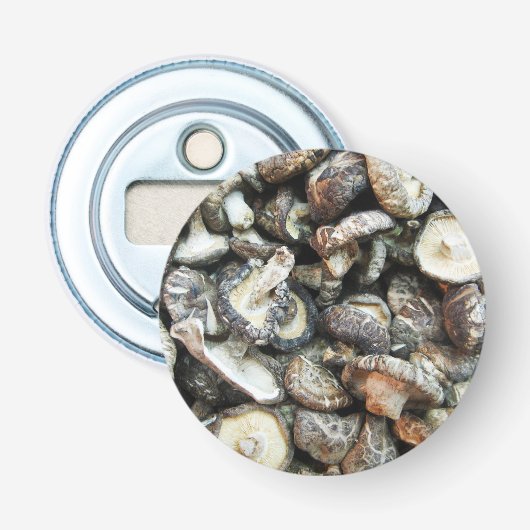 Shiitake paddenstoelen button flesopener (Voorkant)