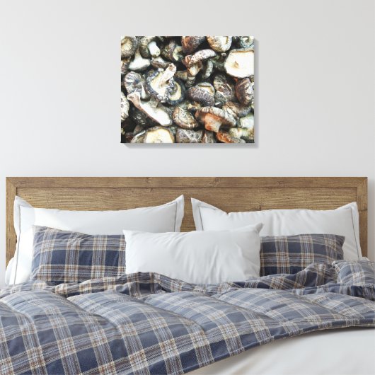 Shiitake paddenstoelen canvas afdruk (Insitu (Slaapkamer))