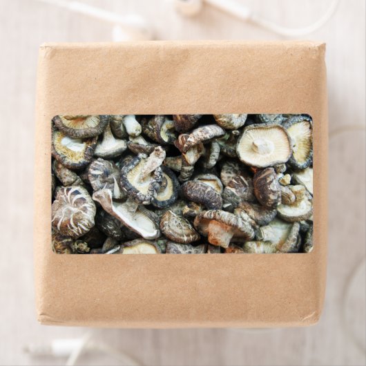 Shiitake paddenstoelen etiket (Insitu)