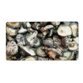 Shiitake paddenstoelen etiket (Voorkant)