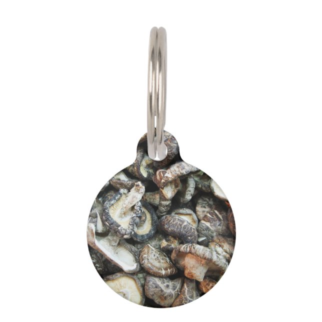 Shiitake paddenstoelen huisdierpenning (Voorkant)