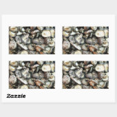Shiitake paddenstoelen rechthoekige sticker (Vel)
