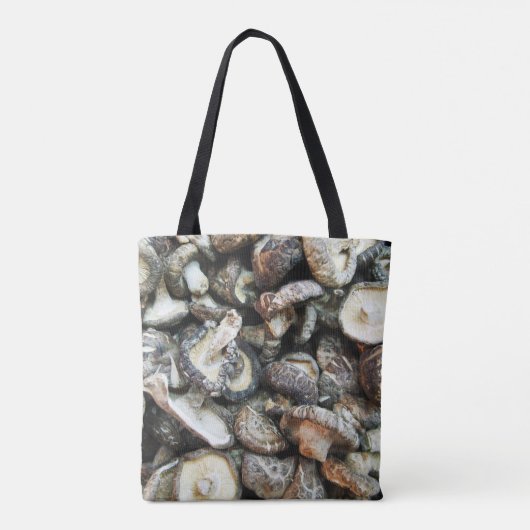 Shiitake paddenstoelen tote bag (Achterkant)