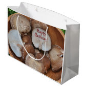 Shiitake Paddestoel Verjaardag Groot Cadeauzakje (Achterkant Gekanteld)