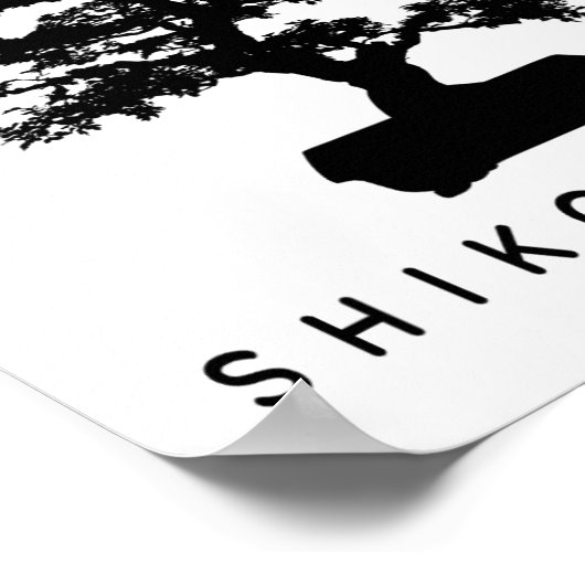 Shiko Dachi Karate Beginner Bonsai Kanji Calligrap Poster (Hoek)