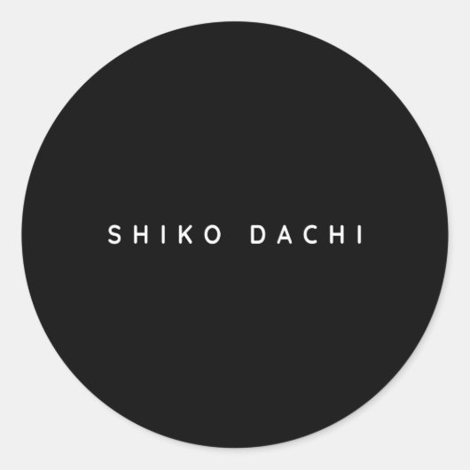 Shiko Dachi Karate Beginner Modern Ronde Sticker (Voorkant)