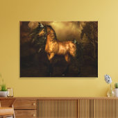 Shikoba Buckskin paard Stretched Canvas Print (Insitu (Woonkamer))