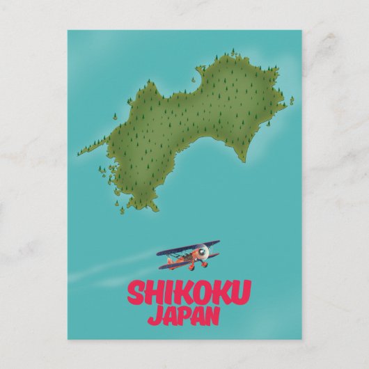 Shikoku Japan kaart (Voorkant)