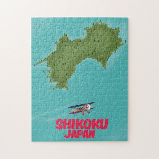 Shikoku Japan-kaart Legpuzzel (Verticaal)