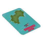 Shikoku Japan-kaart Magneet (Rechterzijde)