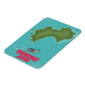 Shikoku Japan-kaart Magneet (Linkerzijde)