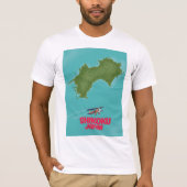 Shikoku Japan-kaart T-shirt (Voorkant)