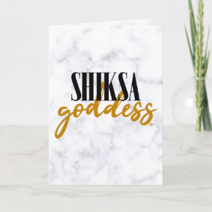 Shiksa Godin Elegante 90s-Typografie Joods Kaart