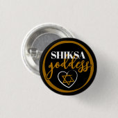 Shiksa Godin Elegante Typografie Grappig Joods Ronde Button 3,2 Cm (Voorkant /achterkant)
