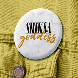 Shiksa Godin Elegante Typografie Grappig Joods Ronde Button 3,2 Cm