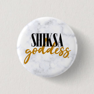 Shiksa Godin Elegante Typografie Grappige Joodse  Ronde Button 3,2 Cm
