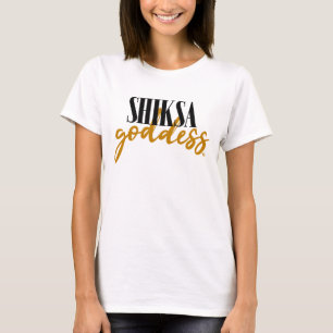 Shiksa Godin Glam Joodse Typografie T-shirt
