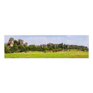 Shilin-pinnacles Steenwoud - Yunnan,China, Azië Foto Afdruk