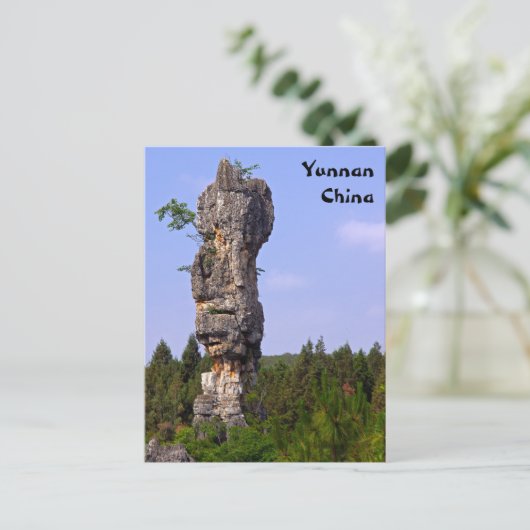 Shilin pinnacles Stone forest - Yunnan, China, Azi Briefkaart (Staand voorkant)