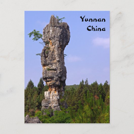 Shilin pinnacles Stone forest - Yunnan, China, Azi Briefkaart (Voorkant)