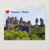 Shilin pinnacles Stone forest - Yunnan, China, Azi Briefkaart (Voorkant)