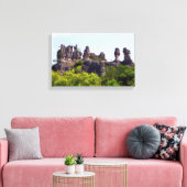 Shilin pinnacles Stone forest - Yunnan, China, Azi Canvas Afdruk (Insitu (Woonkamer))