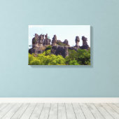 Shilin pinnacles Stone forest - Yunnan, China, Azi Canvas Afdruk (Insitu (Houten vloer))