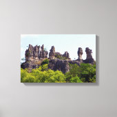 Shilin pinnacles Stone forest - Yunnan, China, Azi Canvas Afdruk (Voorkant)