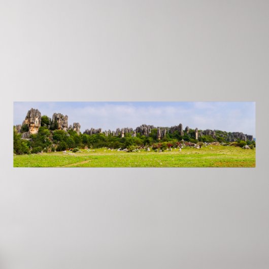 Shilin pinnacles Stone forest - Yunnan, China, Azi Poster (Voorkant)