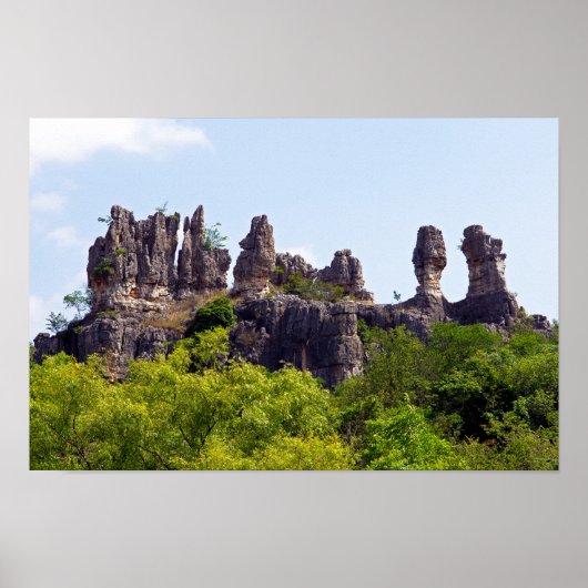Shilin pinnacles Stone forest - Yunnan, China, Azi Poster (Voorkant)