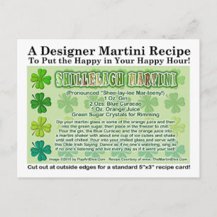 Shillelagh St. Patrick's Day Martini Recept Kaart