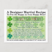 Shillelagh St. Patrick's Day Martini Recept Kaart (Voorkant)