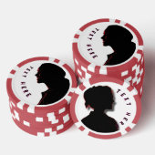 Shillouette van poker chips meisje met aangepaste (Opstapeling)