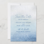 Shiloh Blue Elegant Wedding Save The Date (Voorkant)
