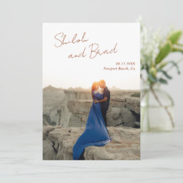 Shiloh koper moderne elegante bruiloft save the date